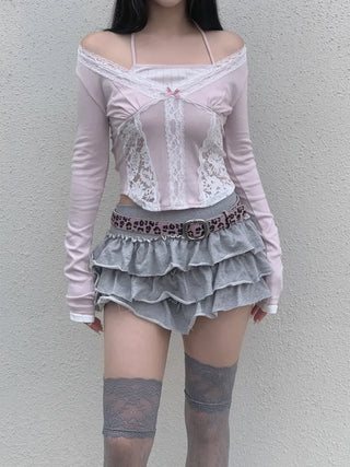 Lumi Lace Layered Gulim Long Sleeve T-shirt