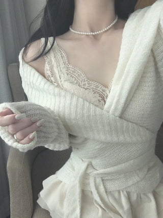 Faye Lace Top & Shawl Cardigan Set