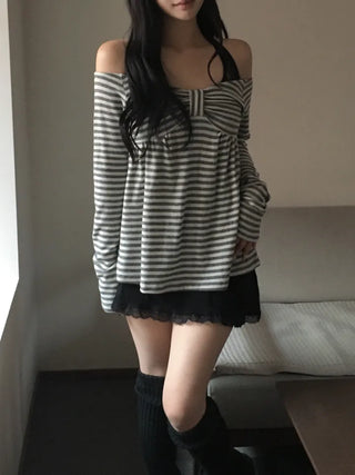 Baby Ribbon Dangara Long Knit