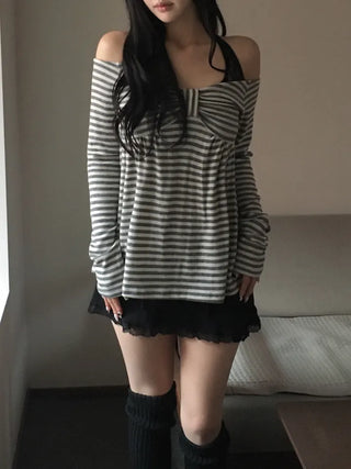 Baby Ribbon Dangara Long Knit