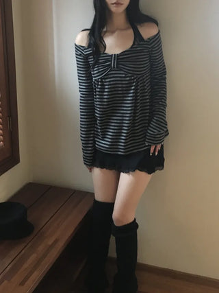 Baby Ribbon Dangara Long Knit