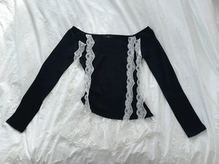 Hesty Lace Layered Long Sleeve T-shirt