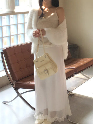 Lace Strap Velvet Long Sleeveless
