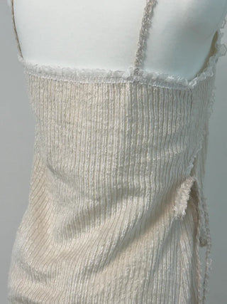 Lace Strap Velvet Long Sleeveless