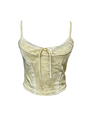Ribbon Flower Lace Crop Nashi Cardigan