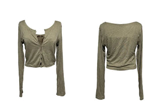 Ribbon Flower Lace Crop Nashi Cardigan