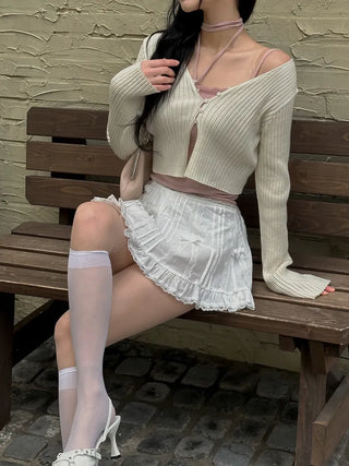 Rosie Crop Team Button Knit Cardigan