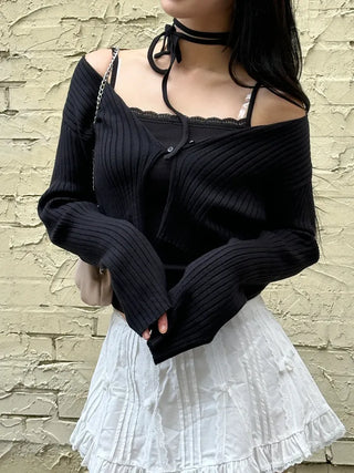 Rosie Crop Team Button Knit Cardigan