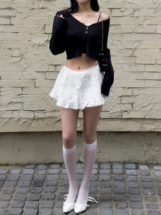 Rosie Crop Team Button Knit Cardigan