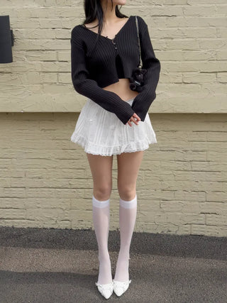 Rosie Crop Team Button Knit Cardigan