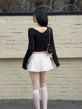 Rosie Crop Team Button Knit Cardigan