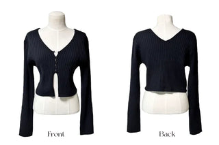 Rosie Crop Team Button Knit Cardigan