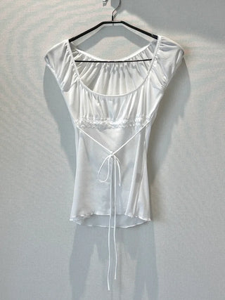 Angel Sheer Ribbon Blouse Top