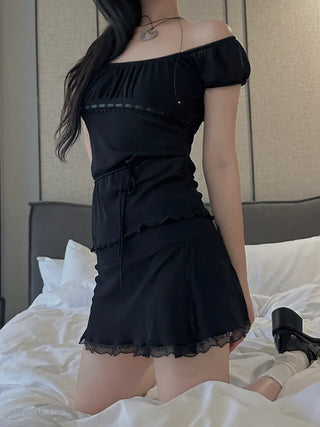 Angel Sheer Ribbon Blouse Top