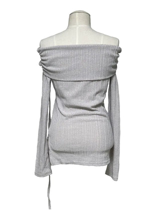 Golji Strap Team Shirring Off-Shoulder Tee