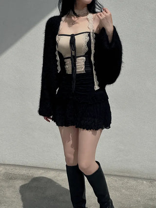 Latte Hairy Fur Bolero
