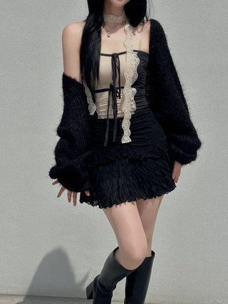 Latte Hairy Fur Bolero