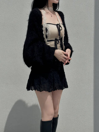 Latte Hairy Fur Bolero