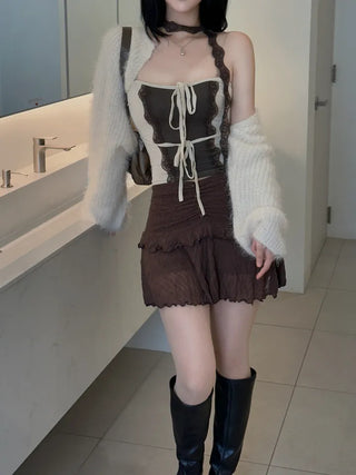 Latte Hairy Fur Bolero