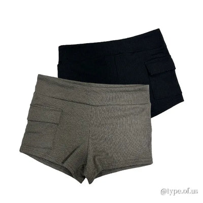 Cargo Cotton Span Hot Pants