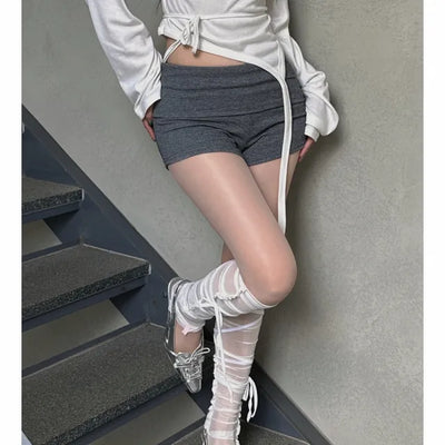 High fold golf shorts