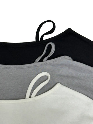 Garter long strap uneven long sleeve T-shirt