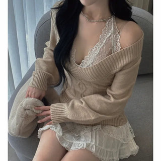 Layered Honey Layered Lace Halter Top