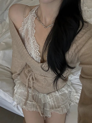 Layered Honey Layered Lace Halter Top