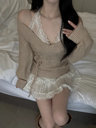 Layered Honey Layered Lace Halter Top
