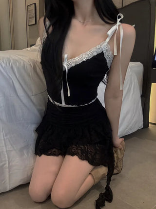Vivi Ribbon Lace Golji Crop Nashi