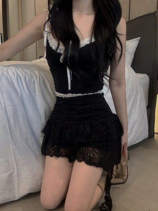 Vivi Ribbon Lace Golji Crop Nashi