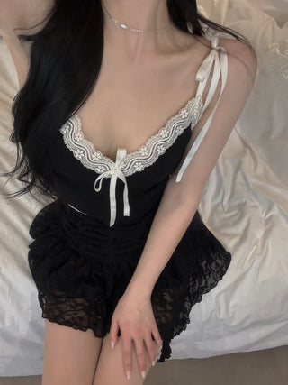 Vivi Ribbon Lace Golji Crop Nashi