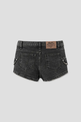 Studded Black Cargo Shorts