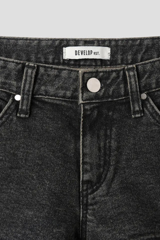 Studded Black Cargo Shorts