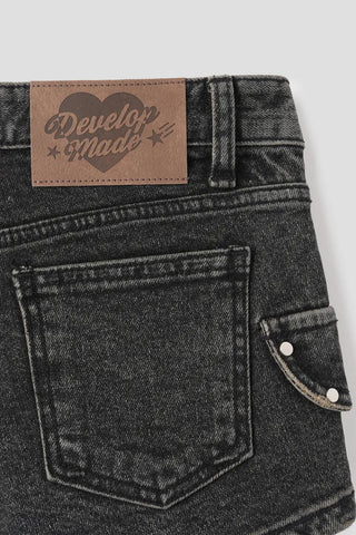 Studded Black Cargo Shorts