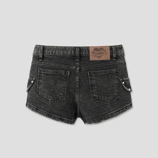 Studded Black Cargo Shorts