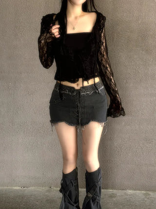 Blooming Lace Frill Cardigan