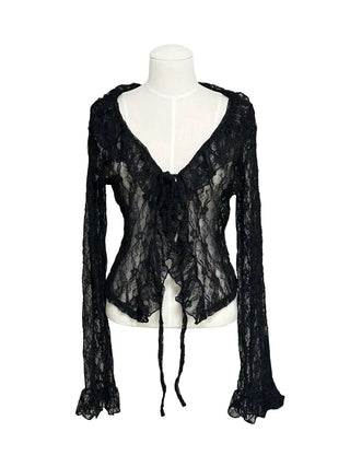 Blooming Lace Frill Cardigan