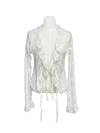 Blooming Lace Frill Cardigan