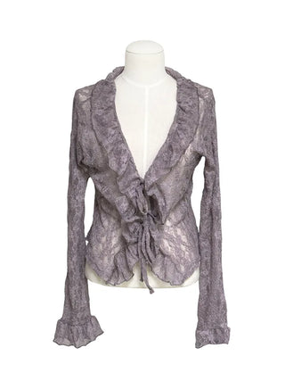 Blooming Lace Frill Cardigan