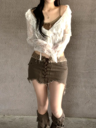 Blooming Lace Frill Cardigan