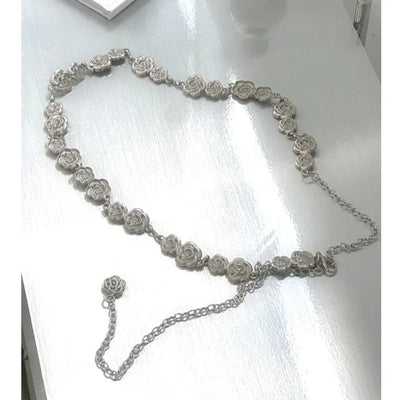 Rose Silver Drop Chain