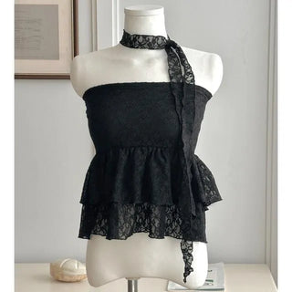 Lenny Cancan lace flare top