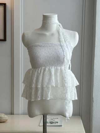 Lenny Cancan lace flare top