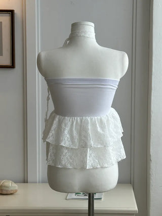 Lenny Cancan lace flare top