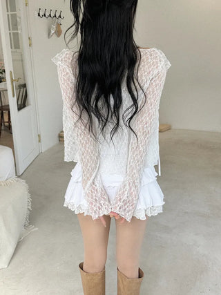 Lenny Cancan lace flare top
