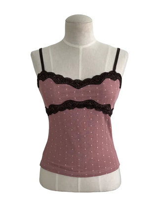 Vintage lace trimmed dot nasi