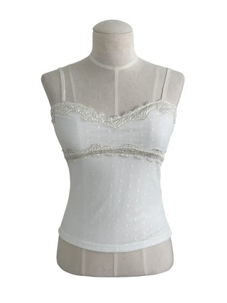 Vintage lace trimmed dot nasi