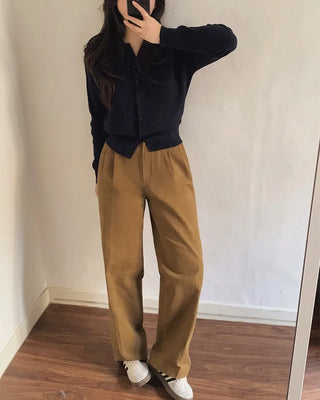 Y-neck modern cardigan