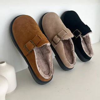 Viner Round Fur Slippers Bloafer Mule (1.5cm)